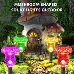 8-Pack Multicolor Solar Path Lights, Outdoor Driveway LED