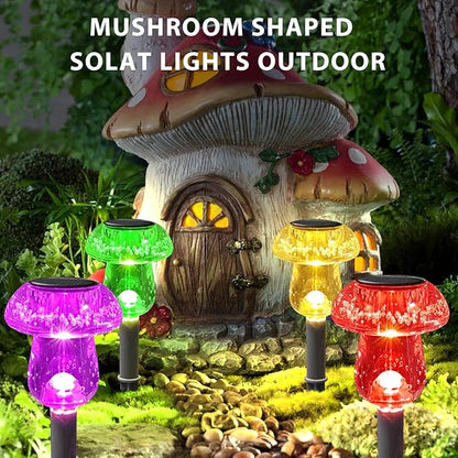Solar Lights Outdoor, 8 Pack Mushroom Lights Outside Waterproof, Solar Powered LED Lighting for Garden, Yard, Landscape, Path, Pathway, Lawn, Walkway, Driveway, Backyard Decor (Multicolor)