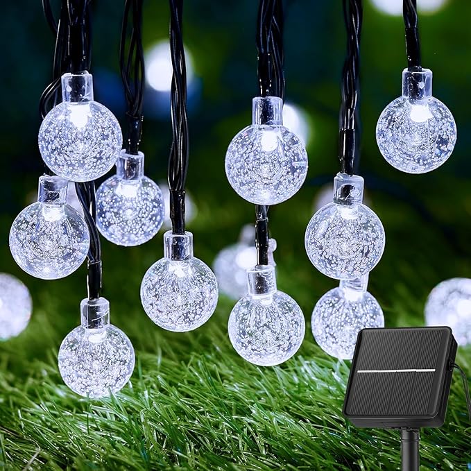 Pure White Porch String Lights, Weatherproof LED