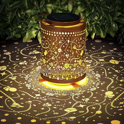 Birthday Gifts for Women Mom Grandma, Firefly Gardening Gifts for Women, Solar Lantern Outdoor Waterproof Garden Decor Hanging Solar Lights Yard Decorations Outdoor, Backyard, Patio