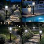 8-Pack Solar Pathway Lights, IP65 Waterproof LED Driveway Lights