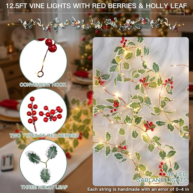 Christmas Fairy Lights, 5ft 40 LED Battery Twinkle Lights