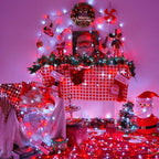 2-Pack 33ft Christmas LED String Lights, Waterproof Timer Lights