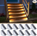 12-Pack Warm White Solar Deck Lights, Outdoor LED