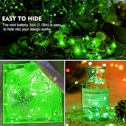 100-Pack Christmas LED String Lights, Waterproof Timer Lights