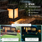 Solar Garden Lanterns 4-Pack, Outdoor Hanging LED Decor