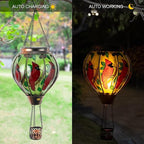 Cardinal Solar Lantern Set, Elegant Garden Lighting