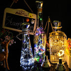Wine Bottle Cork Fairy Lights 10-Pack, Solar LED