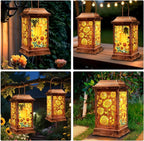 Sunflower Solar Hanging Lanterns, Classic Porch Decor