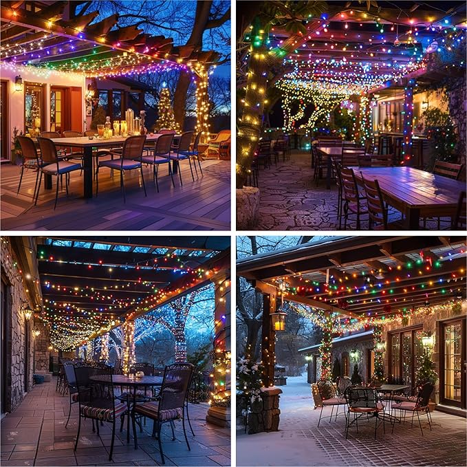 Christmas Fairy Lights, 66ft 200 LED Battery Twinkle Lights
