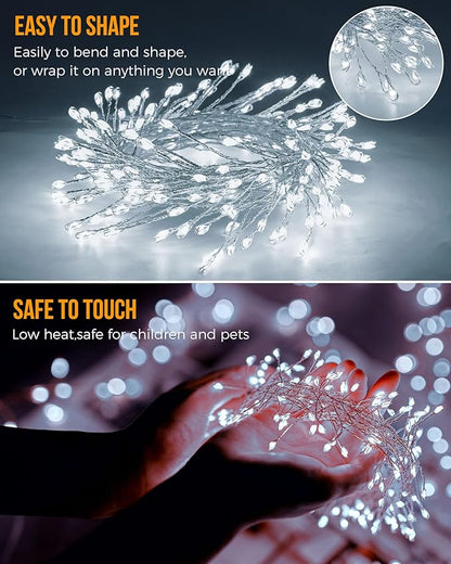 Christmas String Lights, 120 LED Waterproof Twinkle Lights