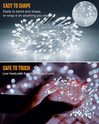Christmas Backyard String Lights 2-Pack, 20ft 240 LED Waterproof