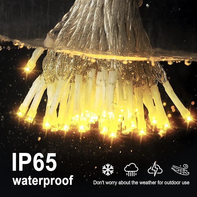 Christmas String Lights, 33ft 100 LED Waterproof Twinkle Lights