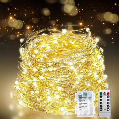 200 LED Christmas Twinkle Lights, 67ft Waterproof for Porch