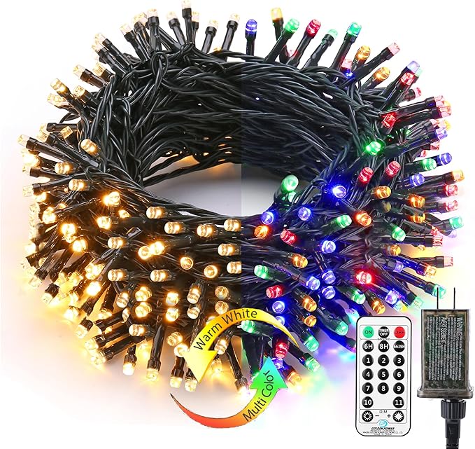 Christmas Patio String Lights, 115ft 300 LED Waterproof