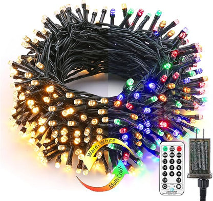 Christmas Patio String Lights, 115ft 300 LED Waterproof