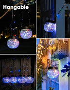 Globe Solar Hanging Lanterns, Decorative Porch Decor