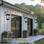 Hanging Solar Hanging Lanterns 4-Pack, Metal Yard Decor