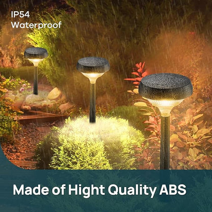 Linkind Solar Pathway Lights 4 Pack, Solar Lights Outdoor, Warm White Path Waterproof for Walkway Yard Landscape Garden