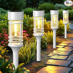 Solar Driveway Path Lights 12-Pack, IP65 Waterproof