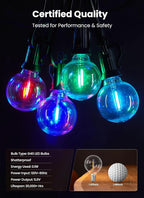58ft Outdoor Edison String Lights, Weatherproof
