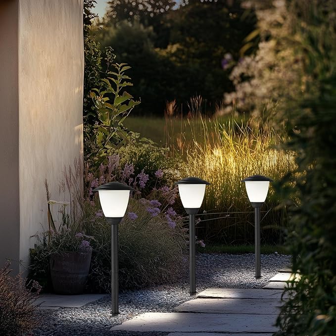 Solar Walkway Path Lights 6-Pack, IP65 Waterproof