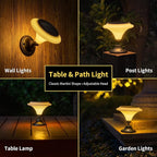 6-Pack Warm White Solar Path Lights, Outdoor Garden LED