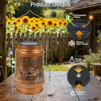 Courtyard Solar Lanterns, Waterproof LED Backyard Lights