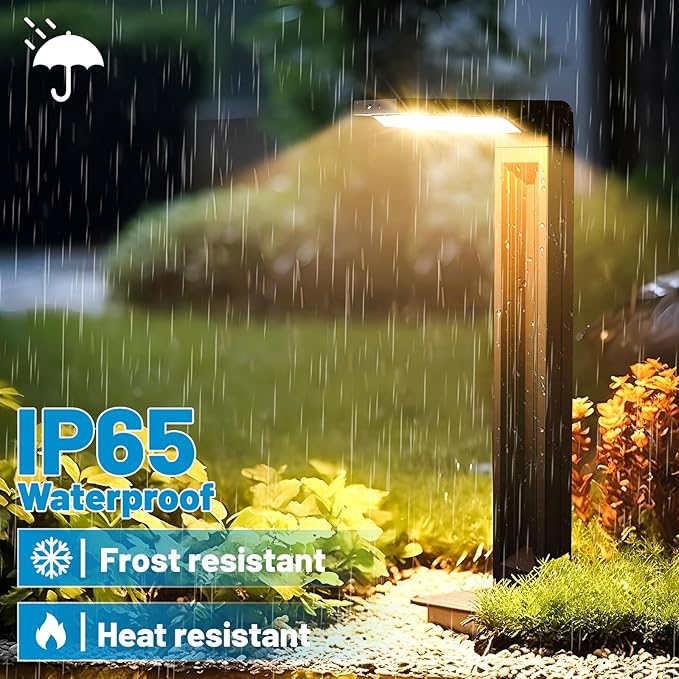 8-Pack Warm White Solar Path Lights, Outdoor Garden LED