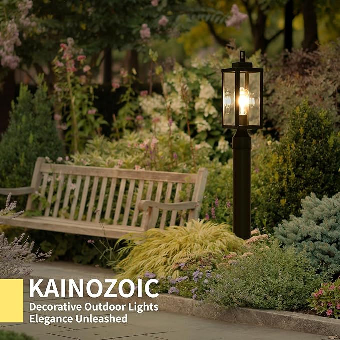 Pole Lantern with Planter, Solar Outdoor