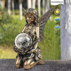 Solar Flower Statue Light 8.31", Yard Decor