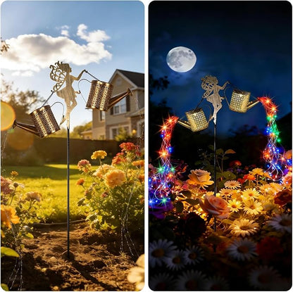 Solar Watering Can Light - Solar Yard Decorations Outdoor,Garden Decor Lights for Yard,IP65 Waterproof Hanging Lantern Lights,Outside Garden Flower Bed Decor Light for Moms Birthday 2PCS