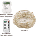 Christmas Patio String Lights, 33ft 100 LED Waterproof