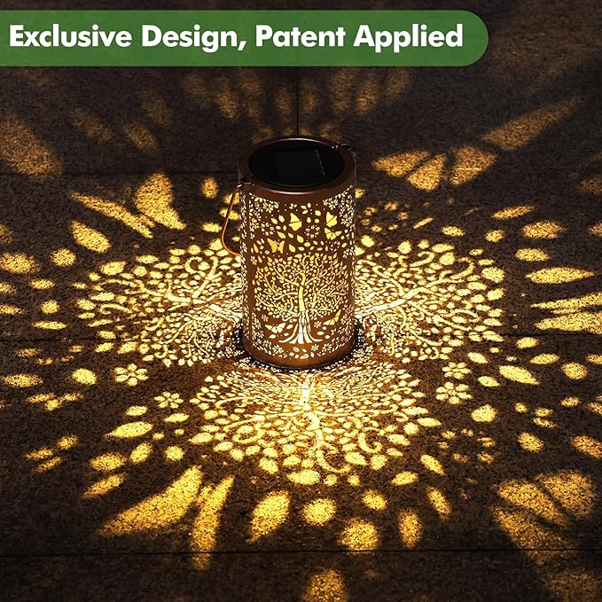 Courtyard Solar Lantern Set, Decorative Porch Lighting