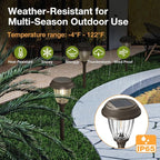 Warm White Solar Pathway Lights 6-Pack, Yard LED