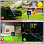 White Flat Solar Garden Lights, Waterproof LED