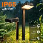 6-Pack Warm White Solar Path Lights, Outdoor Driveway LED