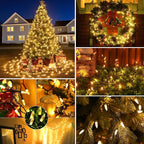 2-Pack 200 LED Christmas Fairy Lights, Remote & Timer Waterproof