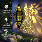 Solar Moroccan Lanterns, Backyard Hanging LED Decor