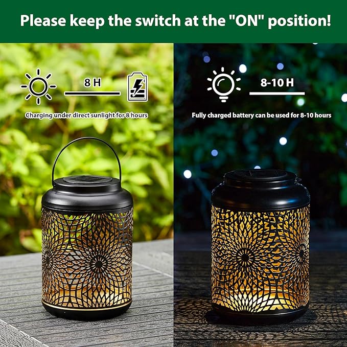 Hanging Solar Garden Lanterns, Charming Waterproof LED