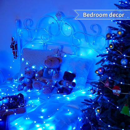 2-Pack Christmas String Lights, 66ft 200 LED Waterproof Twinkle Lights