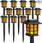 Solar Driveway Path Lights 12-Pack, Waterproof