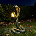 11.22" Solar Snake Garden Statue Light, Outdoor Decor