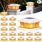 Solar Fence Post Caps 18-Pack, Fence LED