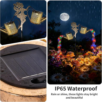 Solar Watering Can Light - Solar Yard Decorations Outdoor,Garden Decor Lights for Yard,IP65 Waterproof Hanging Lantern Lights,Outside Garden Flower Bed Decor Light for Moms Birthday 2PCS