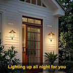 Solar Courtyard Lanterns 2-Pack, Porch Hanging LED Decor