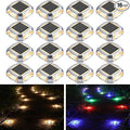 16-Pack Solar Deck Lights, RGB Waterproof LED