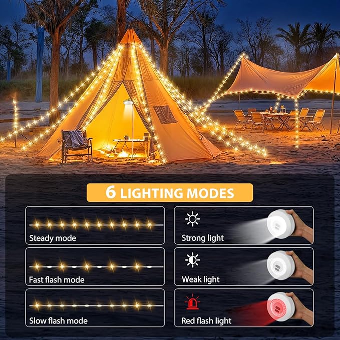 Portable Rechargeable Lantern 2-Pack, Emergency LED