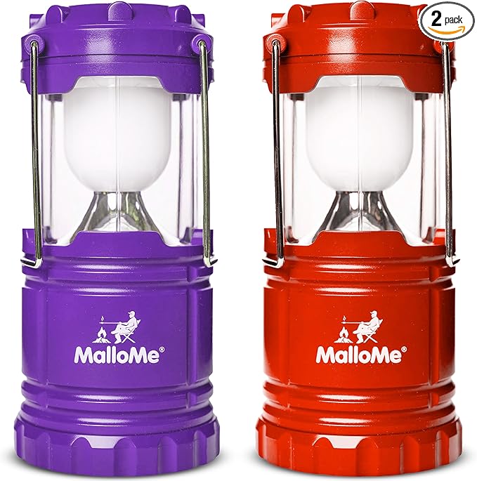 2-Pack Rechargeable LED Camping Lantern, Portable