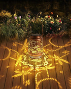2-Pack Dragonfly Solar Yard Lanterns, Classic Waterproof LED